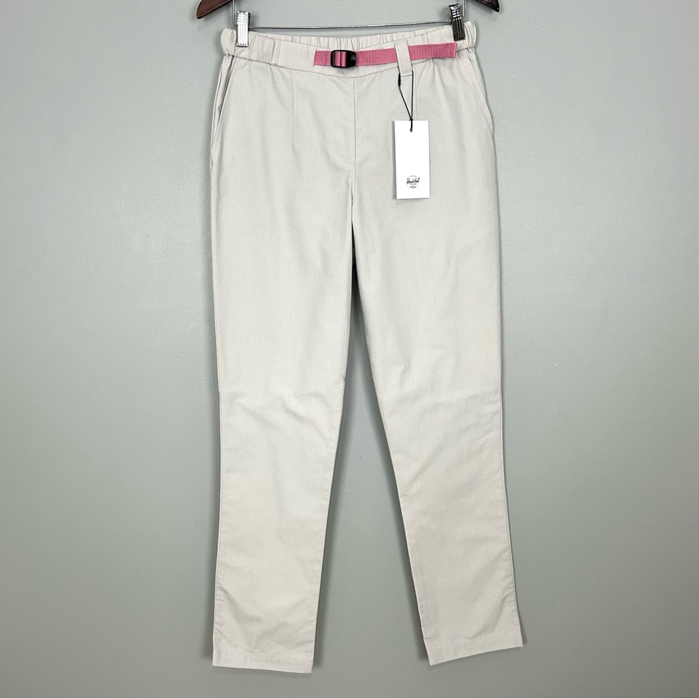 Herschel Supply Co Ashland Pant Women's Size S Belted Waist Canvas Straight Leg